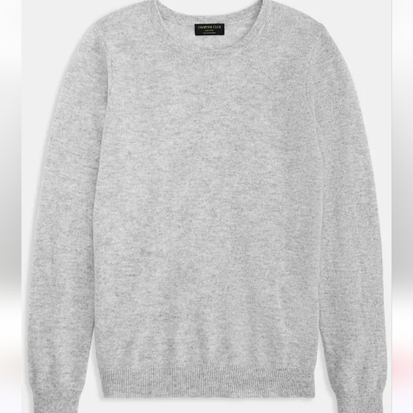 Charter Club Crewnack Cashmere Sweater In Icy Grey Heather - Picture 4 of 8